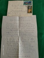 Béla Czóbel's (1883-1976) handwritten letter from 1973.