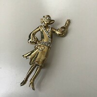 Gilded silver brooch