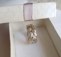 Gyönyörű, vastag, fonott Esprit ezüst gyűrű