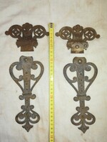 Pair of antique wrought iron hinges