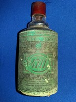 Antik 1411 Köln parfümös üveg 130 év. után az illatanyaga tart !!! üveg palack, 0,5 .gyűjtőknek .