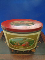 Cuban tin cigar box with putts, ca. 1900
