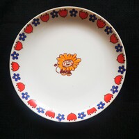 Hollóházi  oroszlános gyerek tányér hibátlan extra ritka minta