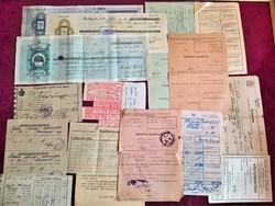 (Several hundred) old papers, IDs, curiosities + stamps (large, mixed package)