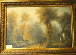 Unknown French painter - autumn around 1870-90
