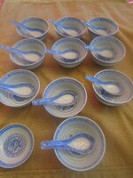 Chinese tableware set for 10 people +1 sauced lal the set was unused 10-10 +1 item