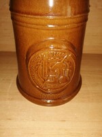 Food industry college Szeged 1977-80 ceramic beer mug 16 cm high