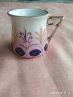 Porcelain, graceful, gold-edged, hand-painted small glass for sale!