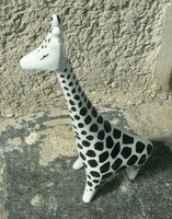 Hollóházi porcelán art deco zsiráf