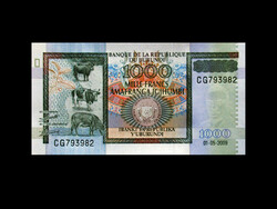 UNC - 1 000 FRANCS - BURUNDI - 2009 (Ritkaság!)