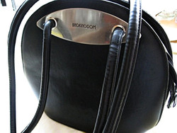 Bagkingdom black genuine leather bag