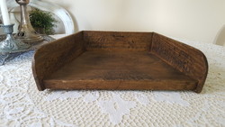 Antique, French vintage style wooden cutting board with sides