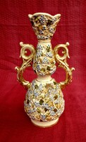 Antik Zsolnay váza családi T.J.M.pecsétes  kb.1880
