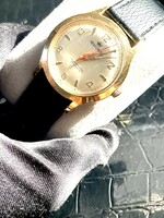 Autentikus Vintage Swiss Belforte 17j Shock-Absorber Mens Watch 5 Micron Gold Electroplate