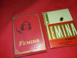 Régi Femina női cigaretta, szivarkás doboz variációk egyben gyűjtőknek, filmeseknek a képek szerint