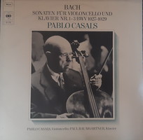 Pablo casals playing the cello - bach lp vinyl record