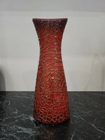 Zsolnay  repesztett mázas  eozin váza