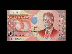 UNC- 50 DOLLÁR - USA - GEORGIA - KÜLÖN BANKJEGYE (J. Carter pénz))
