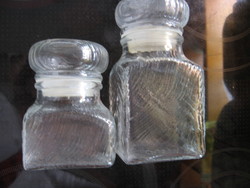Oberglas retro cuppanós üveg pár ritkaság