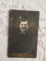 Antik CDV/vizitkártya/keményhátú fotó/vásári fotó, katona portré