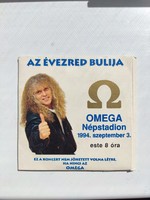 Omega concert ticket cd 1994 collector's relic