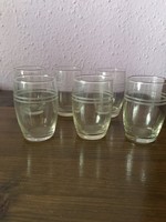 Régi üveg boros poharak  ( 6 db )