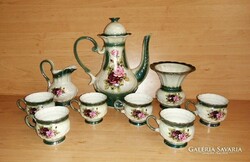 Rózsás porcelán kávés teás készlet (F-1)