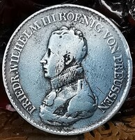 Porosz ezüst tallér 1818
