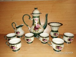 Rózsás porcelán kávés teás készlet (F-1)