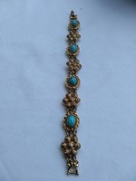 Old goldsmith's bracelet with turquoise stones