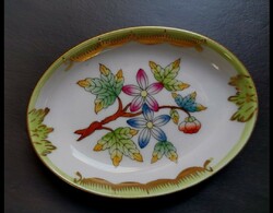 Herendi porcelán tányérka gyűrű tartó Viktória minta