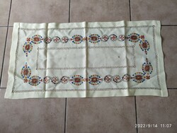 Embroidered, risel, tablecloth, needlework for sale! Sunny yellow tablecloth for sale!