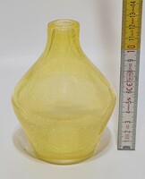 Karcagi lemon yellow veil glass vase (2357)