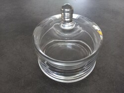 Vintage glass holder with lid