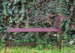 Wrought iron swan sofa
