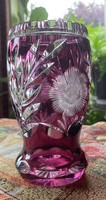 Bordó ólimkristály váza