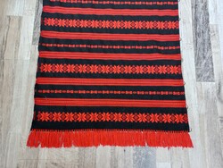 Retro black red woven wall protector or tablecloth