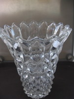 Antique diamond pattern honeycomb crystal vase fostoria?