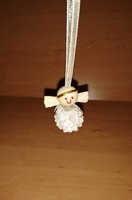 Mini toboz angyalka karácsonyfadísz 4 cm (1)
