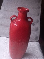 Retro pesthidegkút ceramic vase, 37 cm - Kádár socialist luxury design - with minimal bounce
