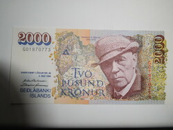 Izland 2000 krone 1986 UNC Nagyon Ritka!!!