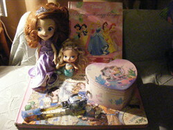 Gift set for little princesses story book musical jewelry box princess mermaid doll magic wand puzzle