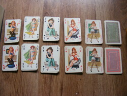 2 decks of retro pin up girl French cards - 70s