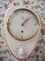 Vintage nagyon ritka, porcelán tokos Junghans fali óra