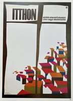 “Itthon” színes magyar dokumentum film plakát 1980-es évek offset print - Kemény Éva