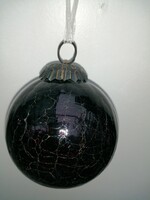 Repedezett mintás üveg gömb, karácsonyfa dísz vagy ablak dísz.