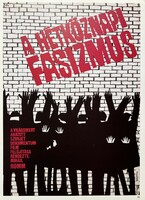 “A hétköznapi fasizmus” Mihail Romm dokumentum film plakát 1980-es évek offset print - Kemény Éva