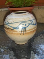 Retro German ceramic sphere vase dia. 15 cm (11/d)