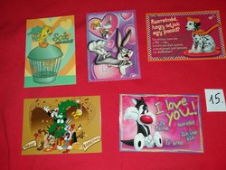 Retro képeslapcsomag posta tiszta Bolondos dallamok Looney Tunes humoros 15