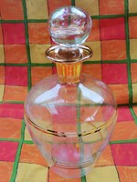 Retro drinking glass with stopper, drinking glass spout, old drinking bottle